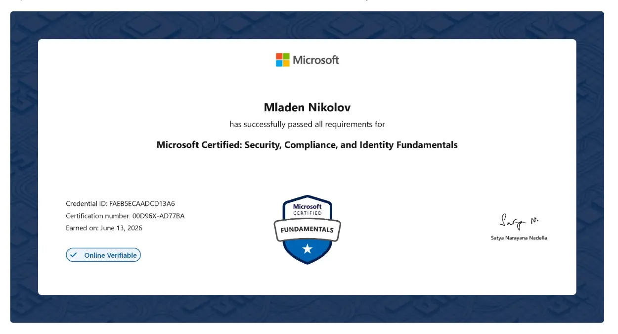 Microsoft Certified: Security, Compliance, and Identity Fundamentals