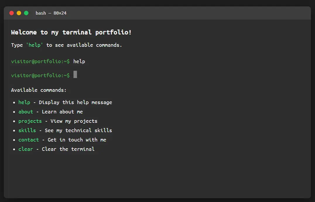 terminal portfolio